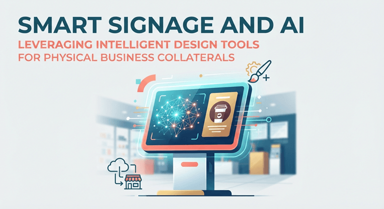 Smart Signage and AI Leveraging Intelligent Design Tools for Physical Business Collaterals