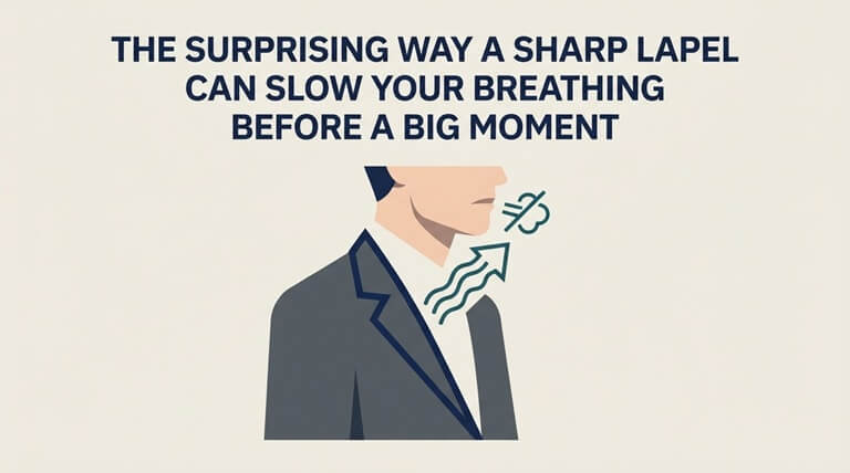 The Surprising Way a Sharp Lapel Can Slow Your Breathing Before a Big Moment