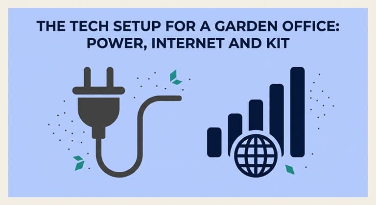 The Tech Setup for a Garden Office Power, Internet and Kit