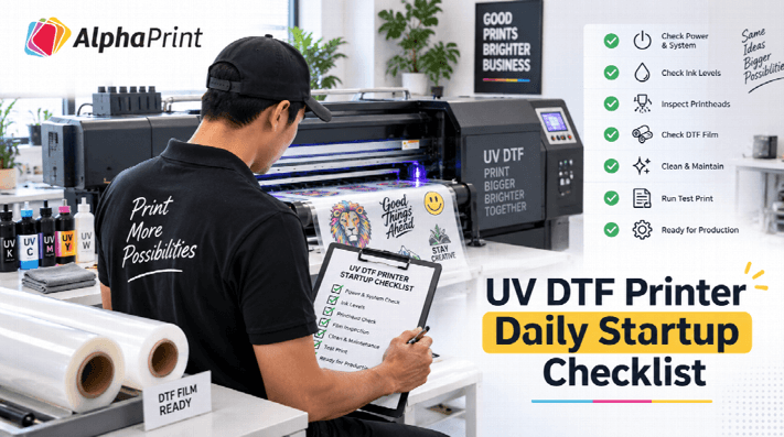 UV DTF Printer Daily Startup Checklist