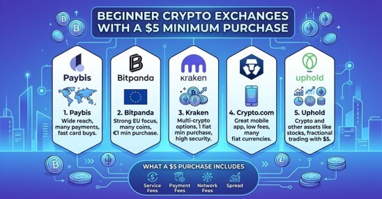 5 Crypto Exchanges Where Beginners Can Start With $5