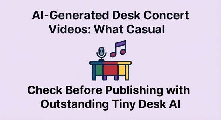 AI-Generated Desk Concert Videos What Casual Creators Should Check Before Publishing with Outstanding Tiny Desk AI