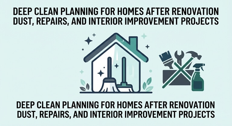 Deep Clean Planning for Homes After Renovation Dust, Repairs, and Interior Improvement Projects