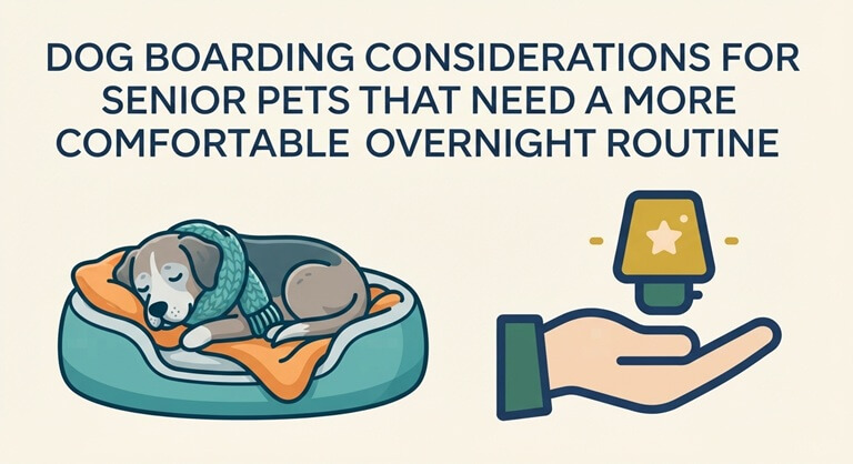Dog Boarding Considerations for Senior Pets That Need a More Comfortable Overnight Routine