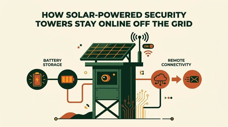 How Solar-Powered Security Towers Stay Online Off the Grid