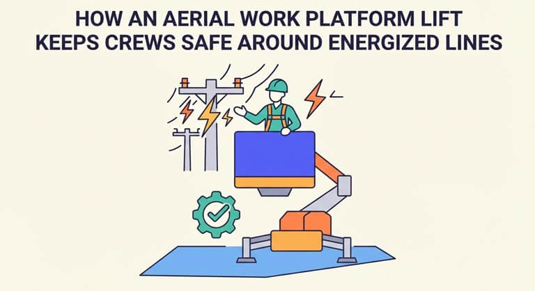 How an Aerial Work Platform Lift Keeps Crews Safe Around Energized Lines