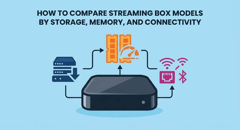 How to Compare Streaming Box Models by Storage, Memory, and Connectivity