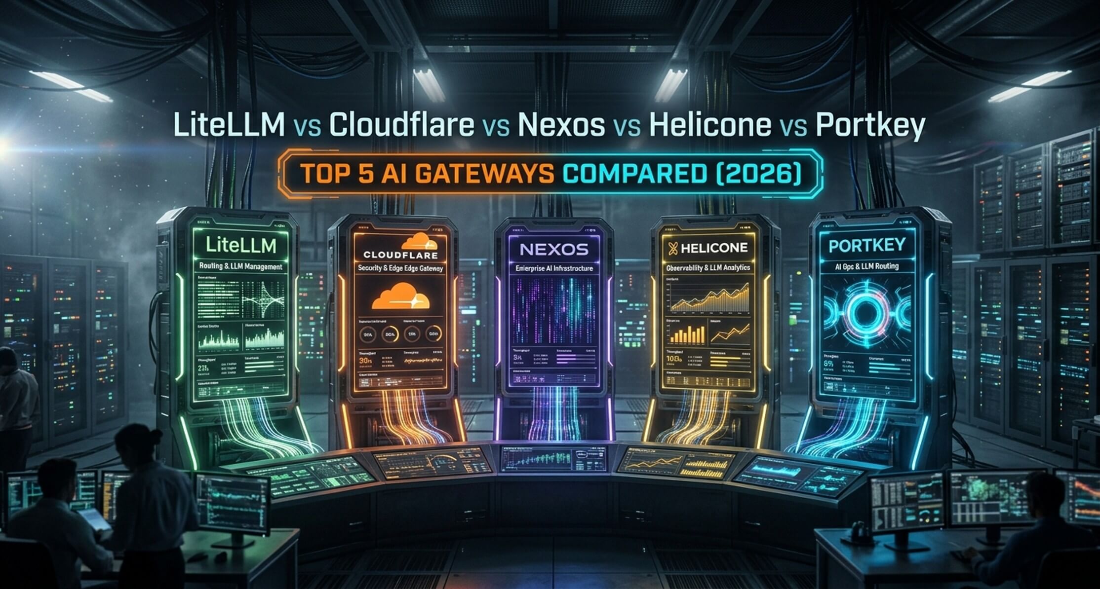 LiteLLM vs Cloudflare vs nexos.ai vs Helicone vs Portkey - Top 5 AI Gateways Compared (2026)