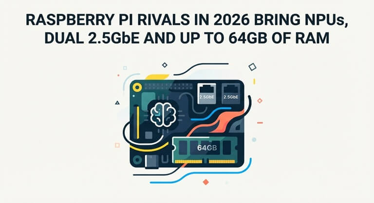 Raspberry Pi Rivals in 2026 Bring NPUs, Dual 2.5GbE and Up to 64GB of RAM