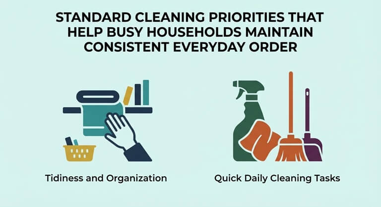 Standard Cleaning Priorities That Help Busy Households Maintain Consistent Everyday Order
