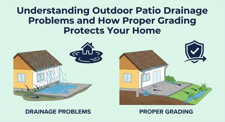 Understanding Outdoor Patio Drainage Problems and How Proper Grading Protects Your Home