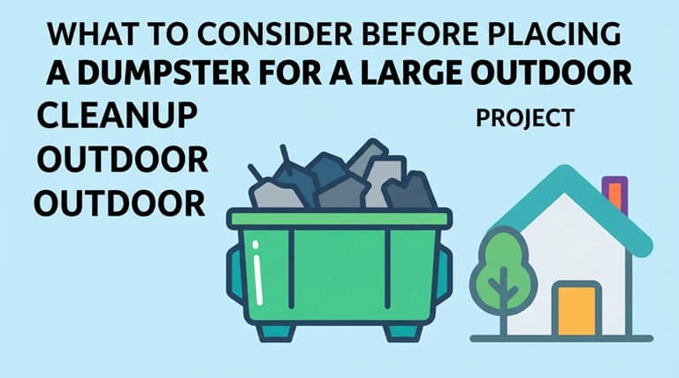 What to Consider Before Placing a Dumpster for a Large Outdoor Property Cleanup Project