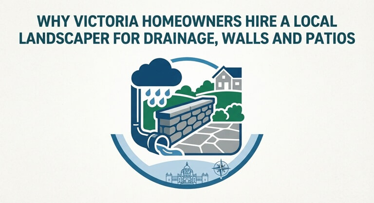 Why Victoria Homeowners Hire a Local Landscaper for Drainage, Walls and Patios