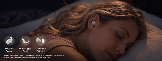 Sleep Earbuds 4 layered comfort design for side sleepers